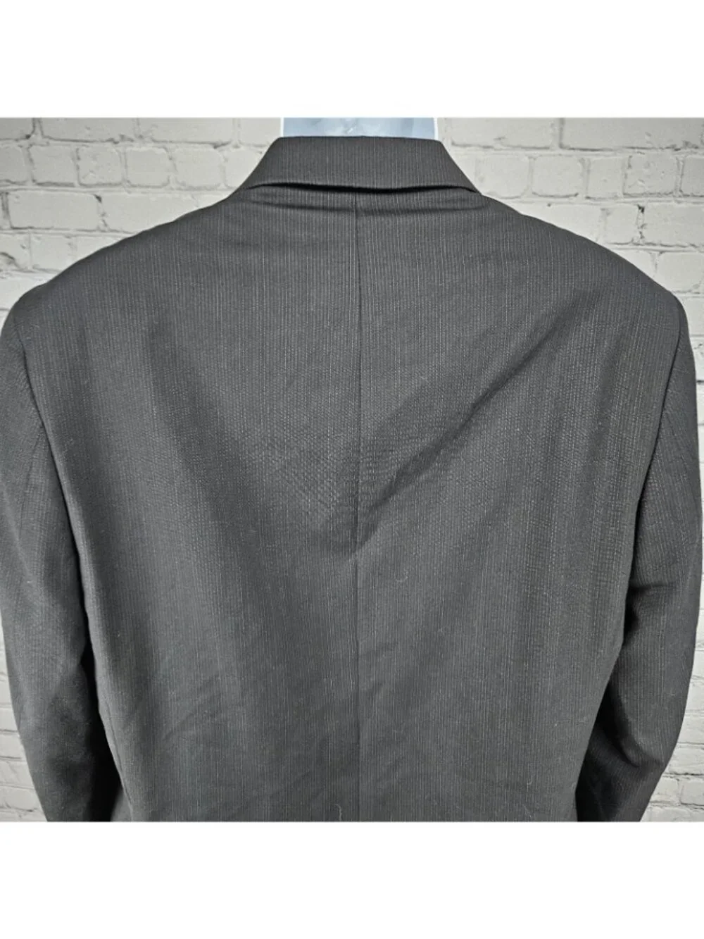 Alfani Black 100% Wool Slim Fit 2 Button Vented Notch Blazer Sport Coat 42L